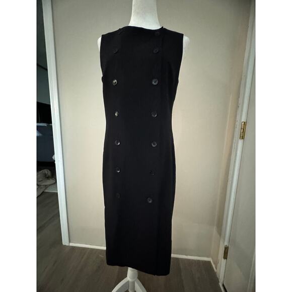 Talbots Collection Dark Blue Sleeveless Dress - Size 6 - Picture 2 of 9